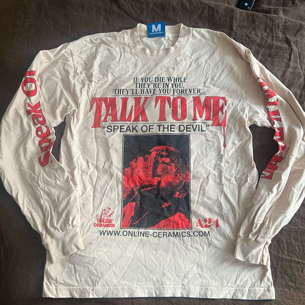 Online ceramics A24 talk to me king sleeve tee